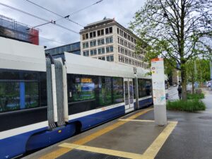 ジュネーブのトラムの停留所